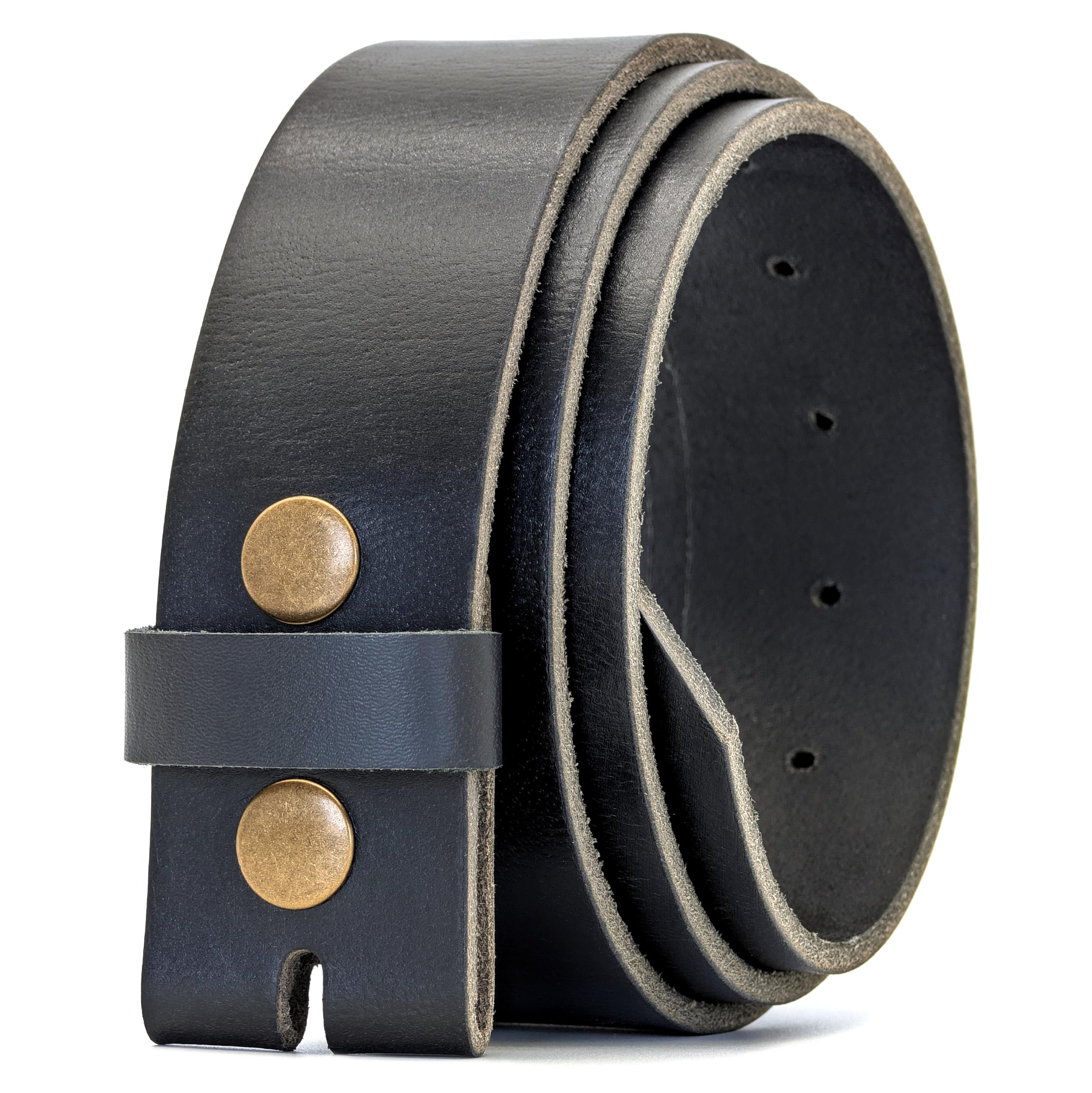 Ashford Ridge 40mm Full Grain Hide Leather Snap On Belt - Black Medium — image 1