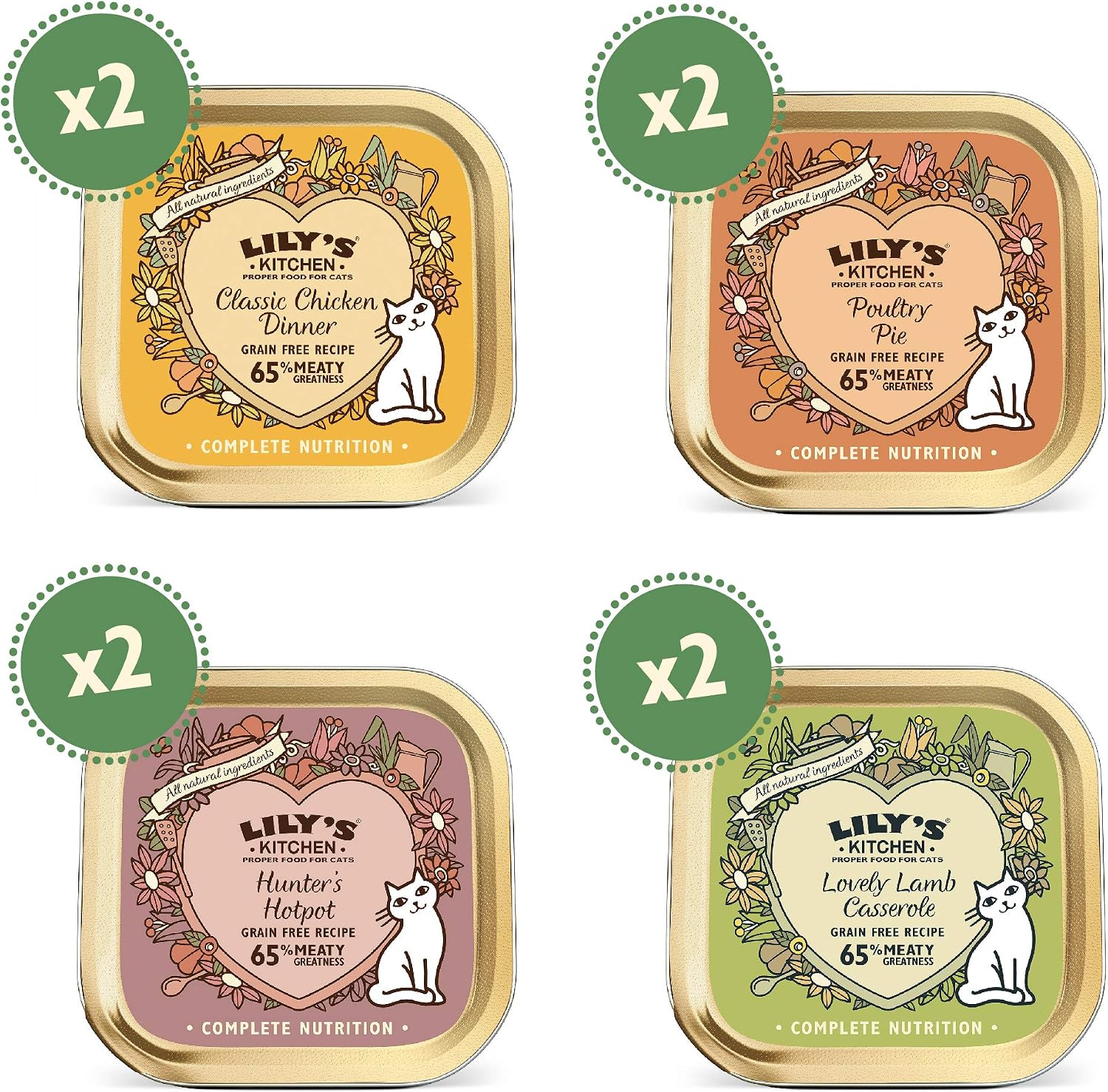 Lily’s Kitchen Smooth Paté Selection Complete Nutrition Adult Cat Food 4 x (8 x 85g), red, 680 g (Pack of 4) - Image 4