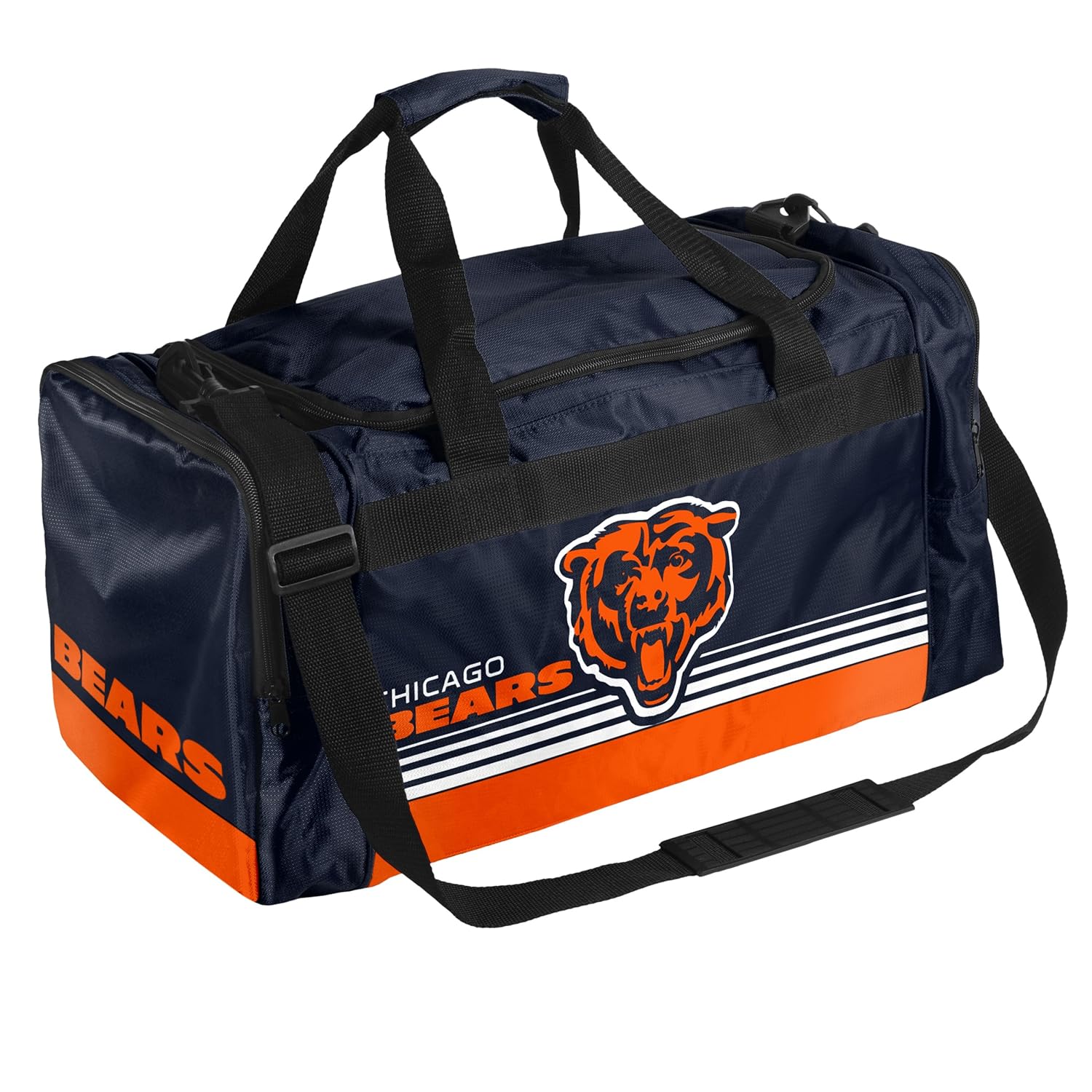 Chicago Bears Medium Striped Core Duffle Bag