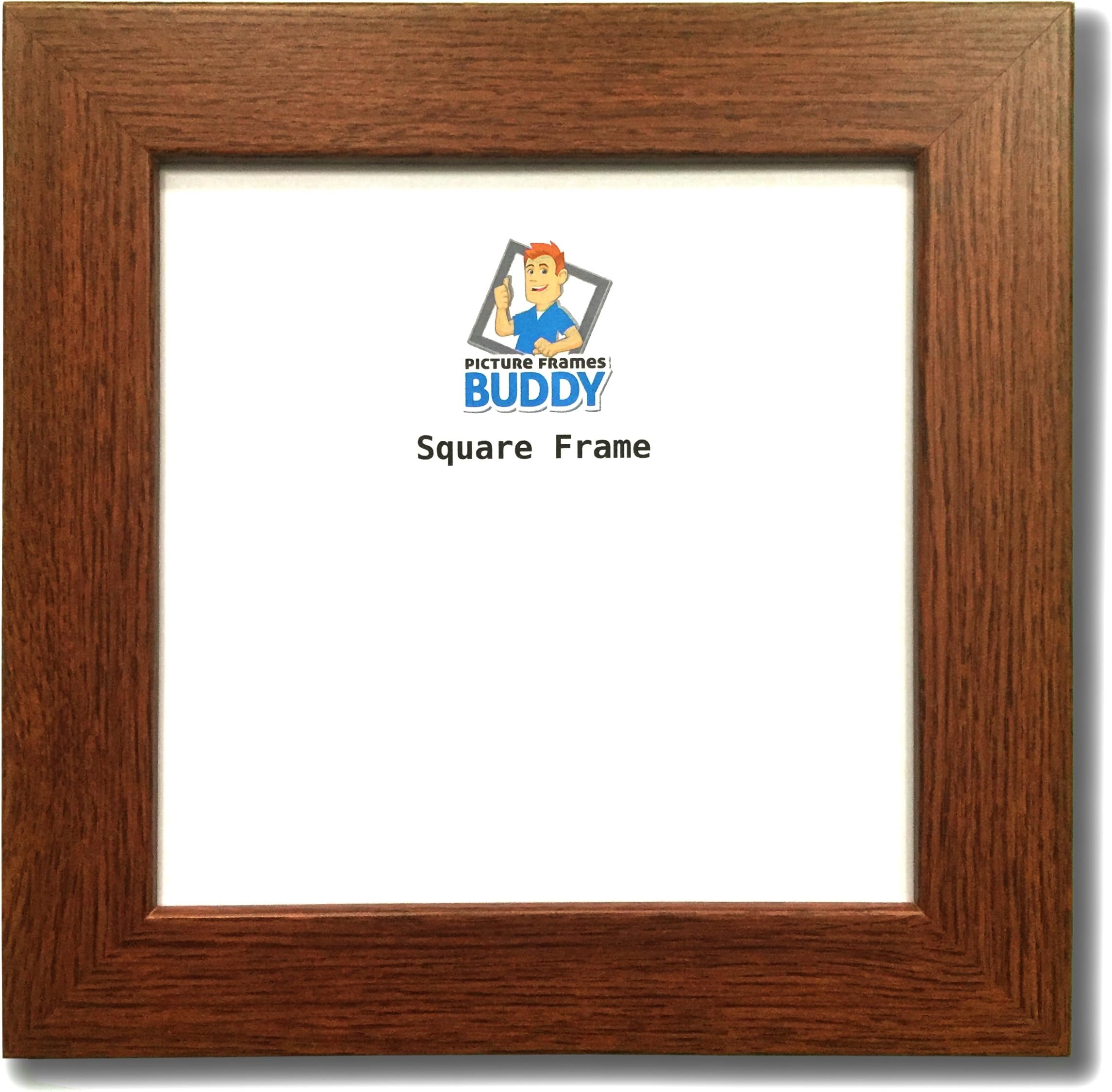 pictures direct Mahogany Square Photo Frames Fits Image Sizes 5"x5", 6"x6", 8"x8", 9"x9", 10"x10", 12"x12", 16"x16", 18"x18", 20"x20"' 24" x24