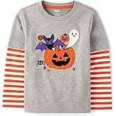 Gymboree Boys and Toddler Embroidered Graphic Long Sleeve Layered T-Shirts