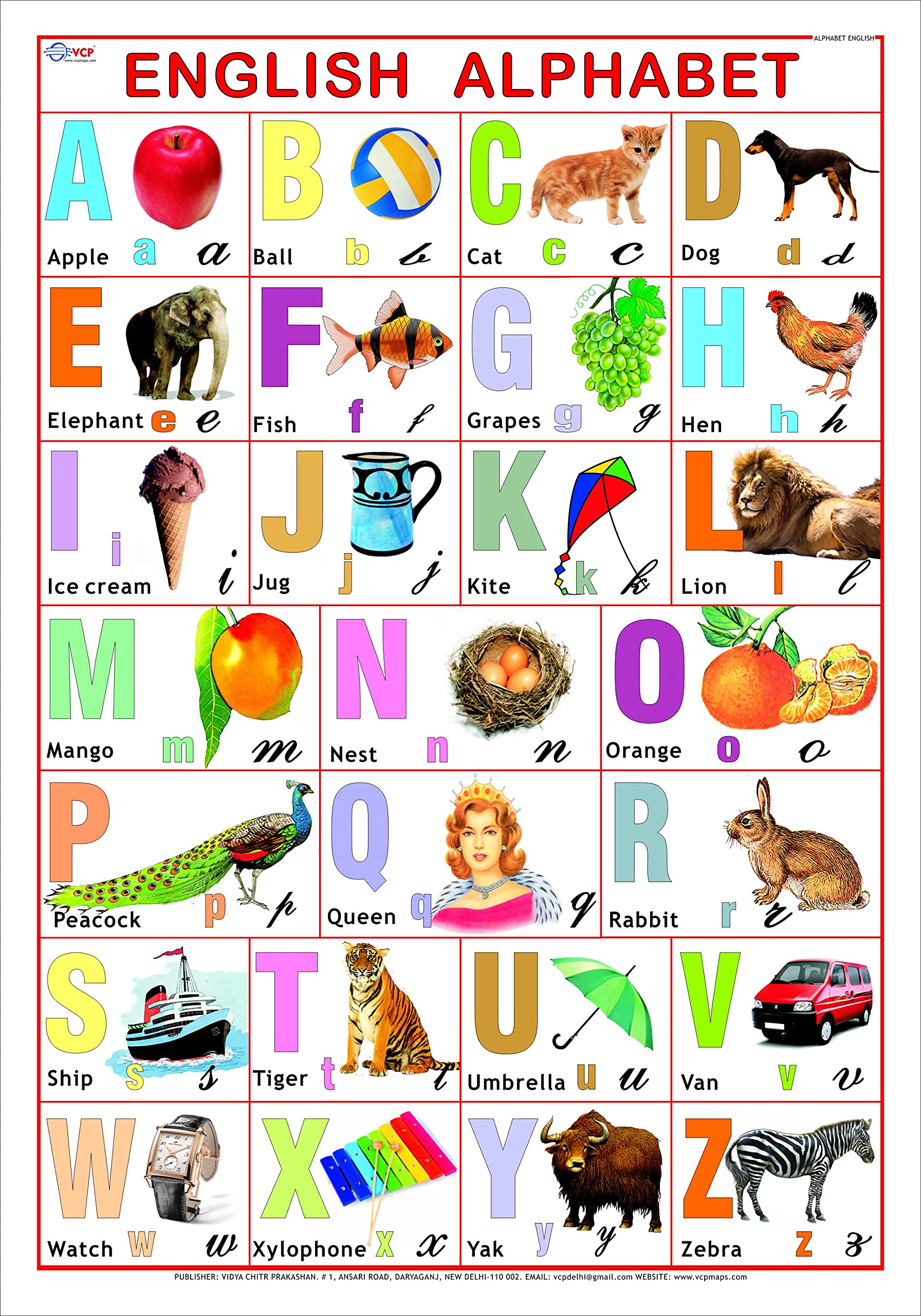 Buy English Alphabet Chart For Kids 70 X 100 Cm Laminated Book Online At Low Prices In India English Alphabet Chart For Kids 70 X 100 Cm Laminated Reviews Ratings Amazon In