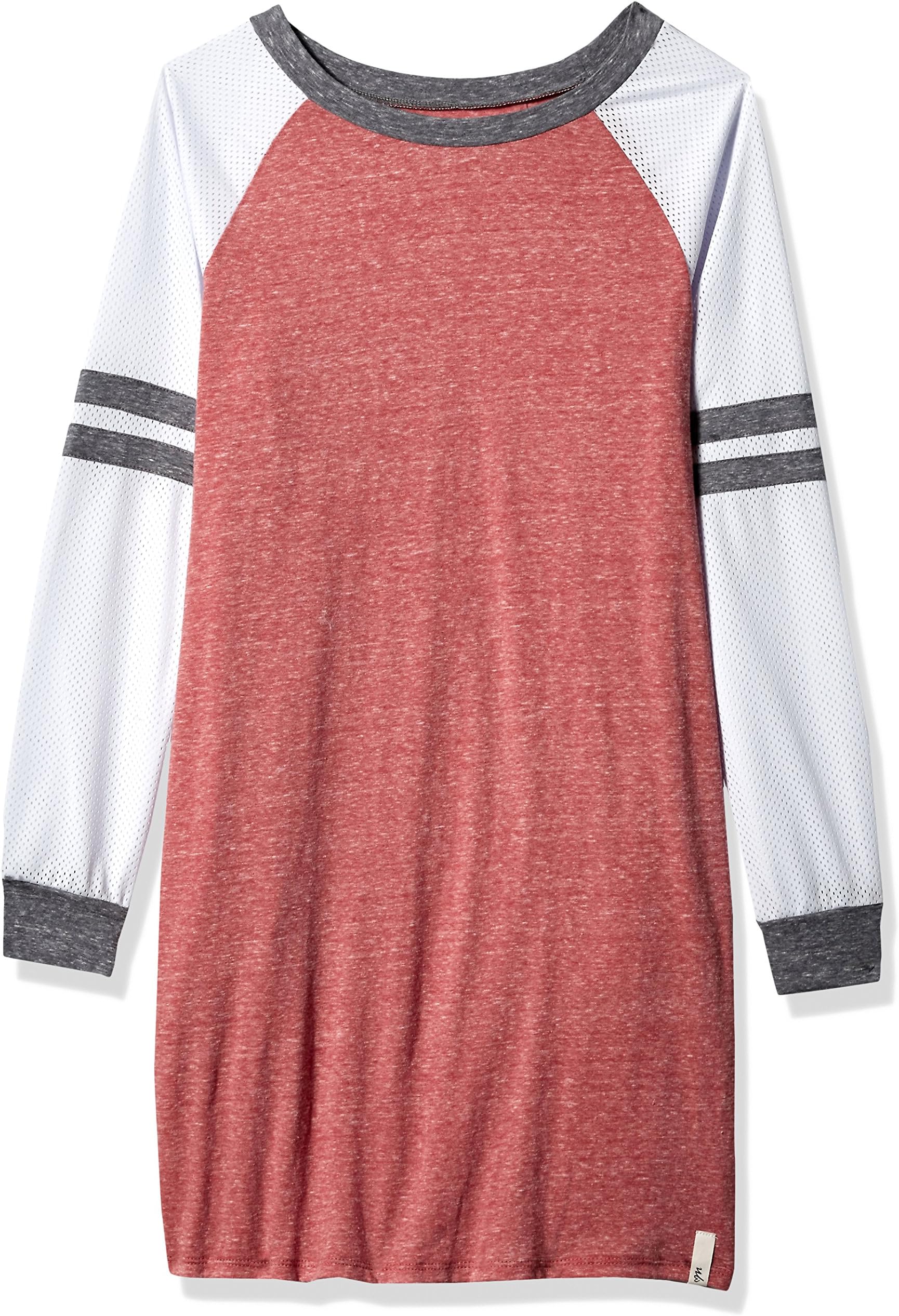 Maddie Women's Long Mesh Sleeve Jersey Dress