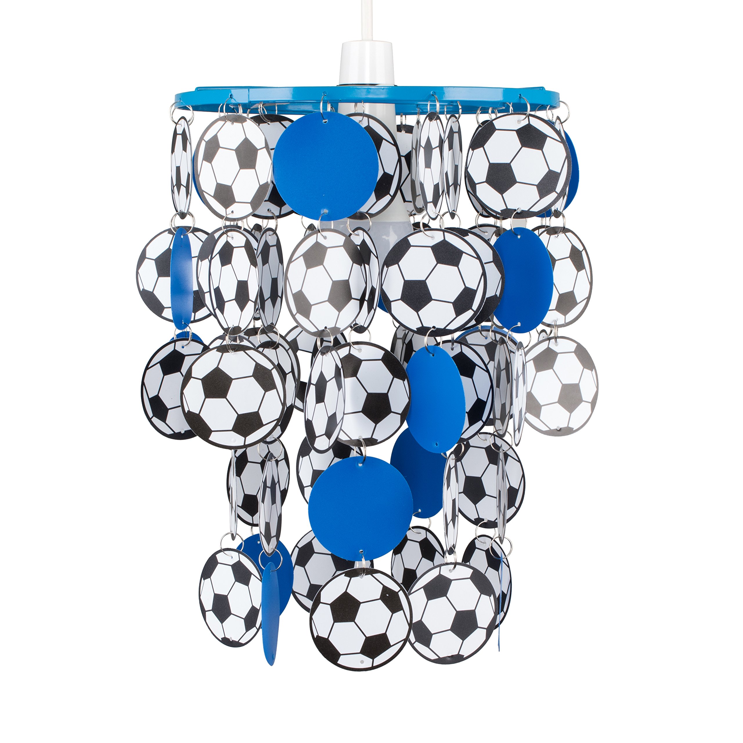 MiniSun | Blue Football Ceiling Light Shade | Children's Lighting, Home Décor & Improvement Essential | 23cm Shade Width