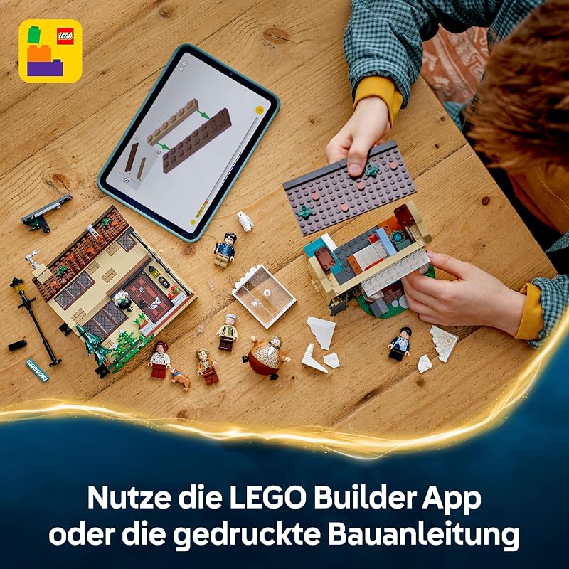 Harry Potter Ligusterweg: Tante Magdas Besuch – Spielhaus mit Inneneinrichtung, 5 Minifiguren & Tante Magda Figur– Der Gefangene von Askaban –Geschenk für Jungen & Mädchen ab 8 Jahren 76451 — Foto 6 von 8