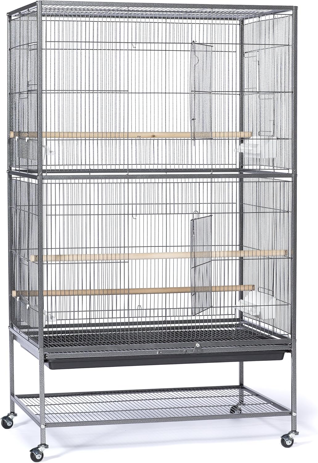 Prevue Pet Products Wrought Iron Flight Cage with Stand F040 Black Bird Cage, 31-Inch by 20-1/2-Inch by 53-Inch : Birdcages : Pet Supplies