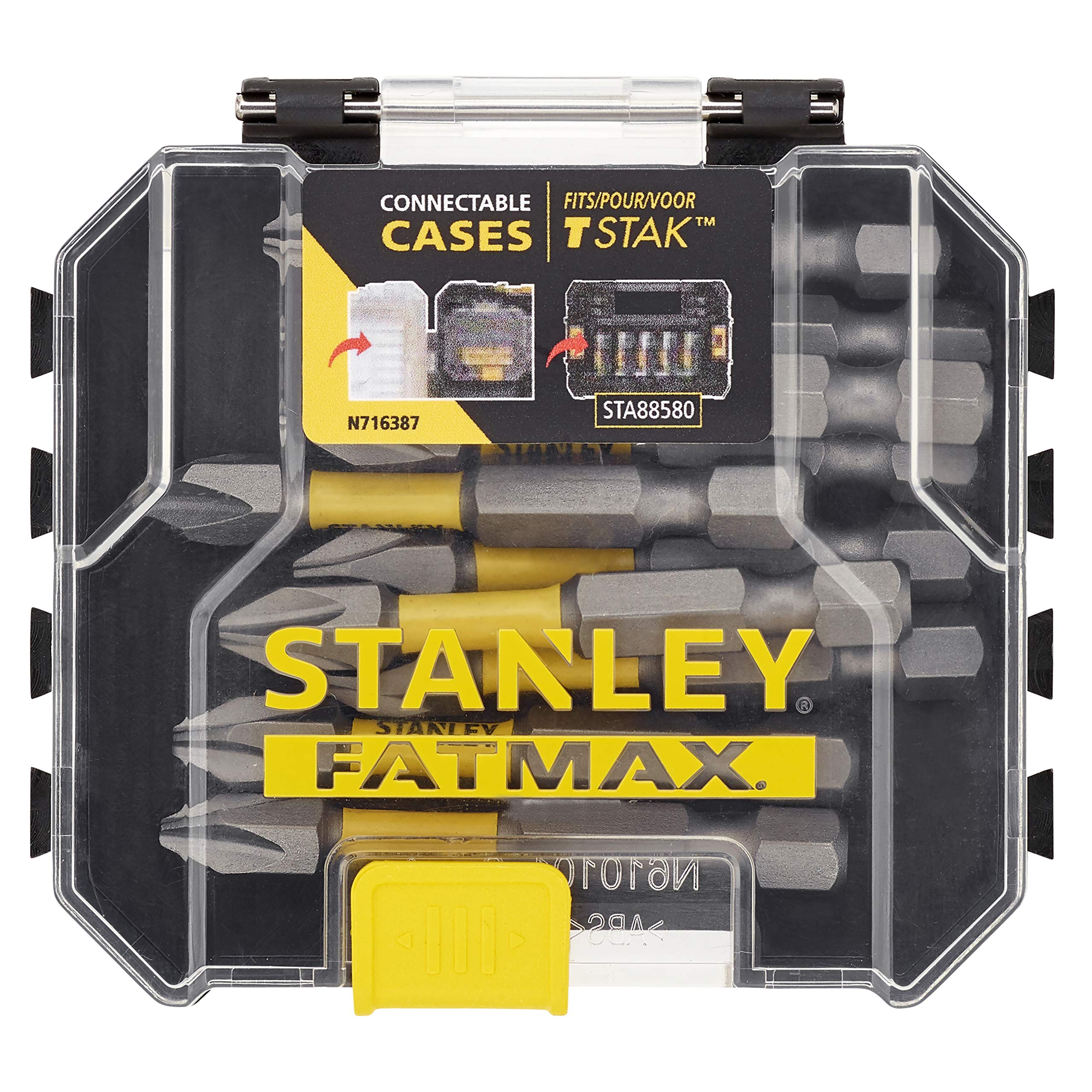 Stanley STA88573-XJ Storage Box of 10 PH2 STANLEY® FATMAX® Loose Impact Bits 50mm