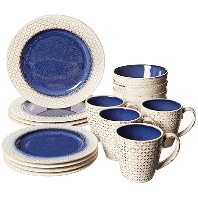 Blue and White Round Dinnerware Set American Lebanon Ubuy