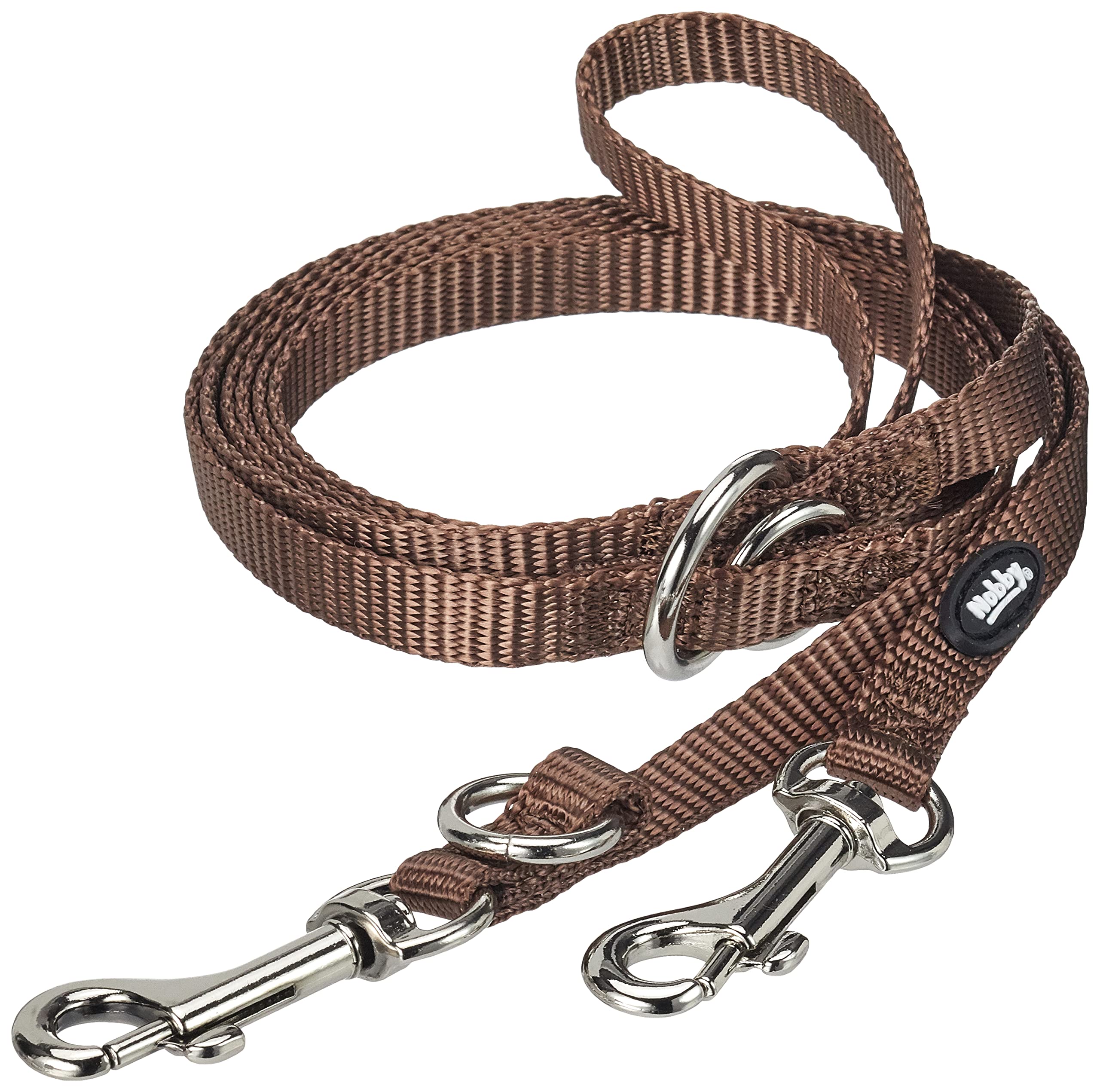 Nobby Training Leash Classic, 2 m x 10 mm, Brown