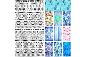 Genovega Microfiber Lightweight Thin Beach Towel Compact Sandproof Clearance Towels Quick Dry Sand Free Swim Pool Camping Blanket Travel Essentials Accessories Vacation Women Men Adults Black Bohemia