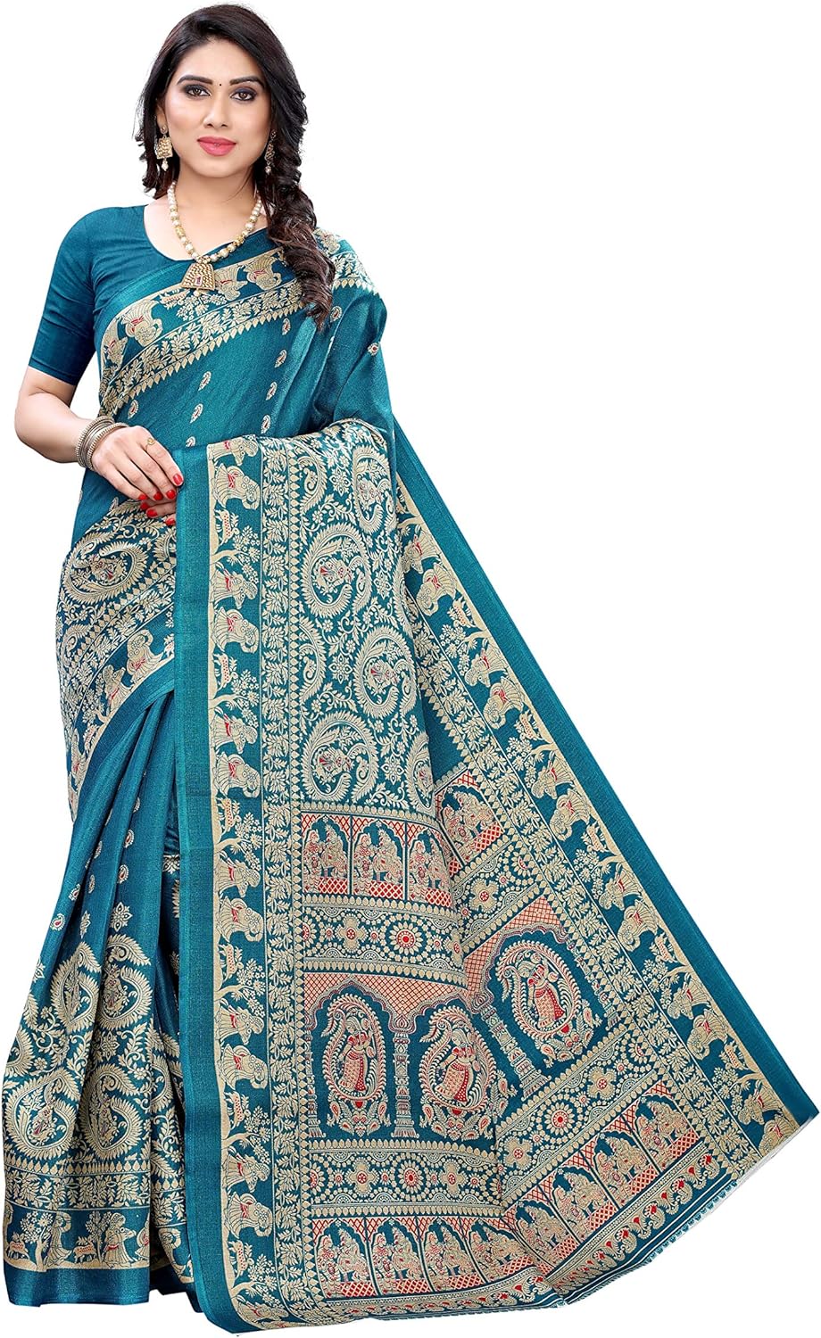 Buy RAMA ART SILK Saree at Amazon.in
