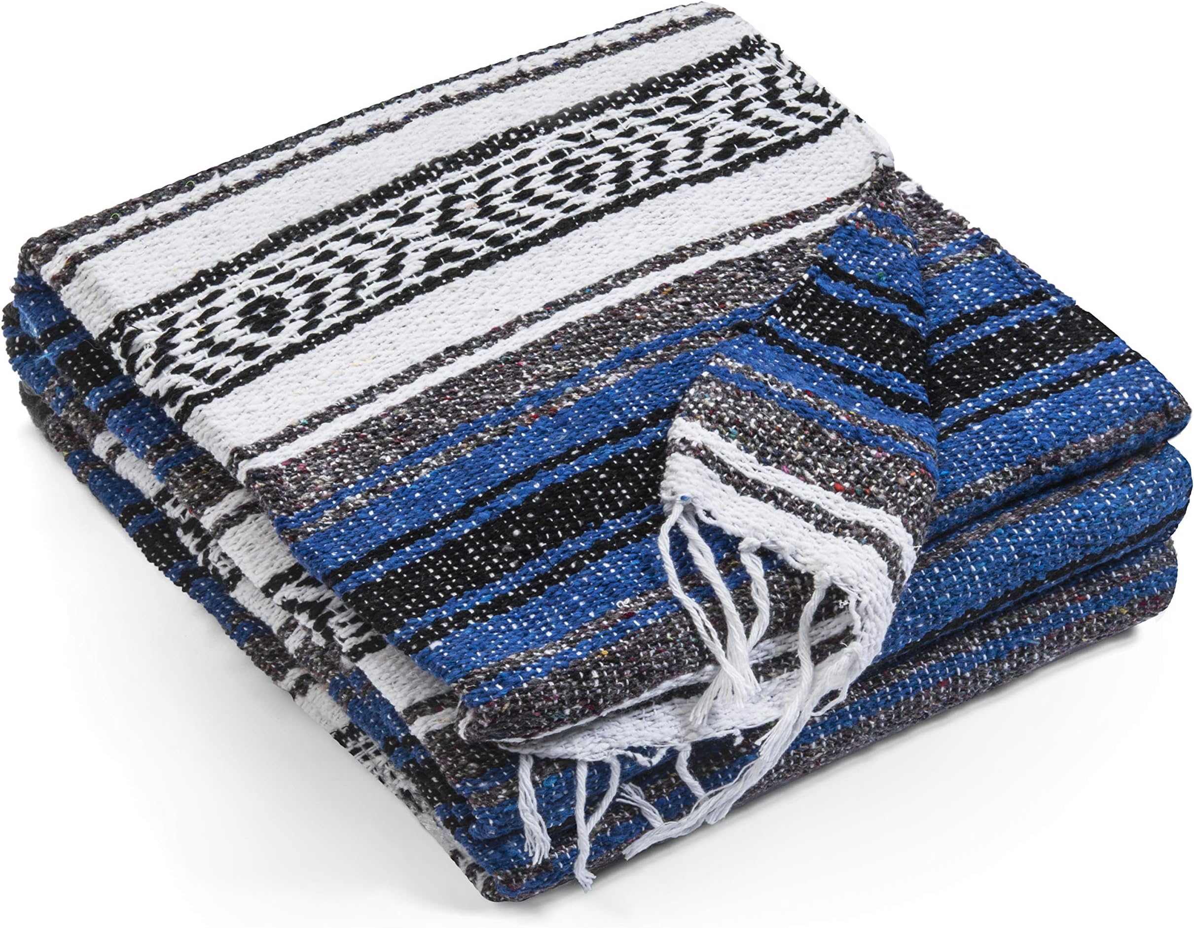 Authentic Mexican Blanket - Premium Yoga Blanket Beach Blanket - Well Made Picnic Blanket, Travel Blanket, Outdoor Blanket - Yoga Bolster