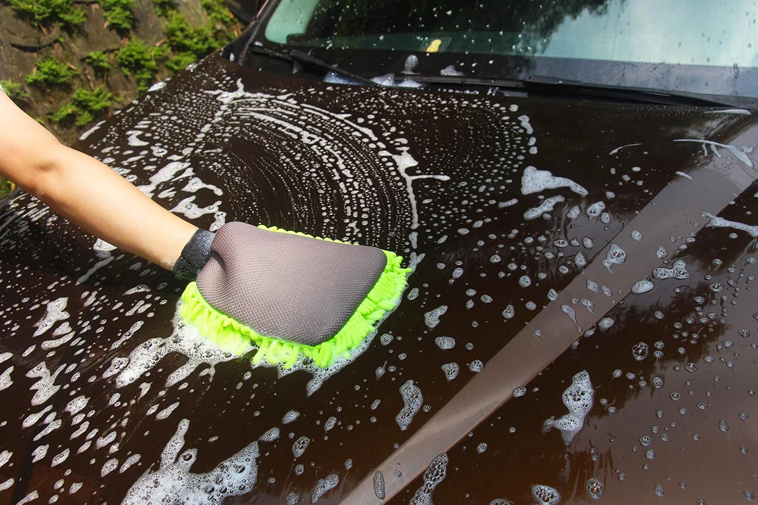 Konpard Ultimate Car Wash Mitt - 2 Pack - Premium Chenille Microfiber Wash Mitt - Wash Sponge - Wash Glove - Lint Free - Scratch Free: Automotive