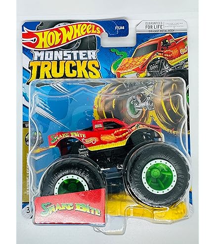 Amazon.com: DieCast Hot Wheels Monster Trucks Snake Bite