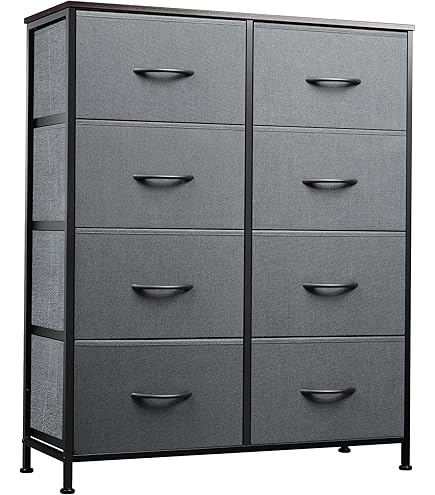 thumbnail interactive-video image 1 of YITAHOME 7-Drawer Fabric Dresser, Steel Frame, Light Grey - Storage For Bedroom, Closet 1 of 4