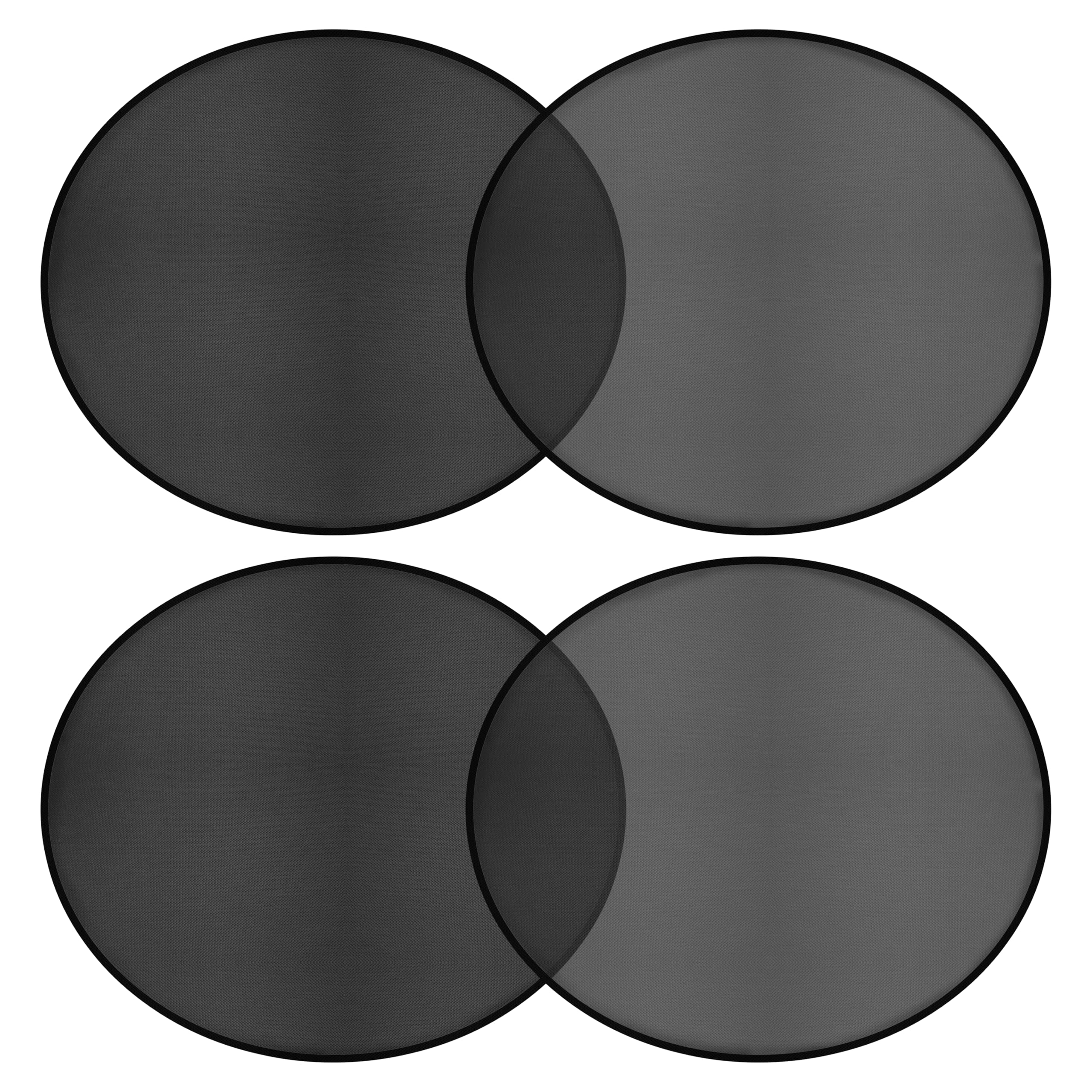 Photo 1 of EcoNour Transparent & Semi-Transparent Static Cling Window Shade for Car Sun Visor | 4Pack Mesh-Circle Glare Patch | Glare Protection for Windshield & Driving Safety | Sun Glare Protection Accessories