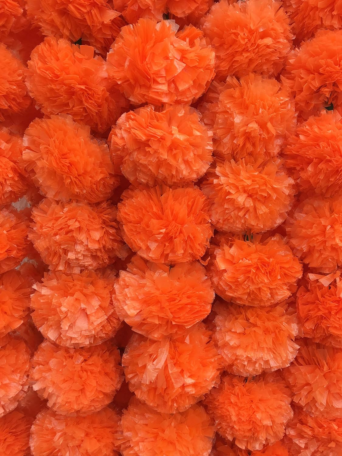 Decoration Craft Pack Of 5 Artificial Dark Orange Marigold Flower
