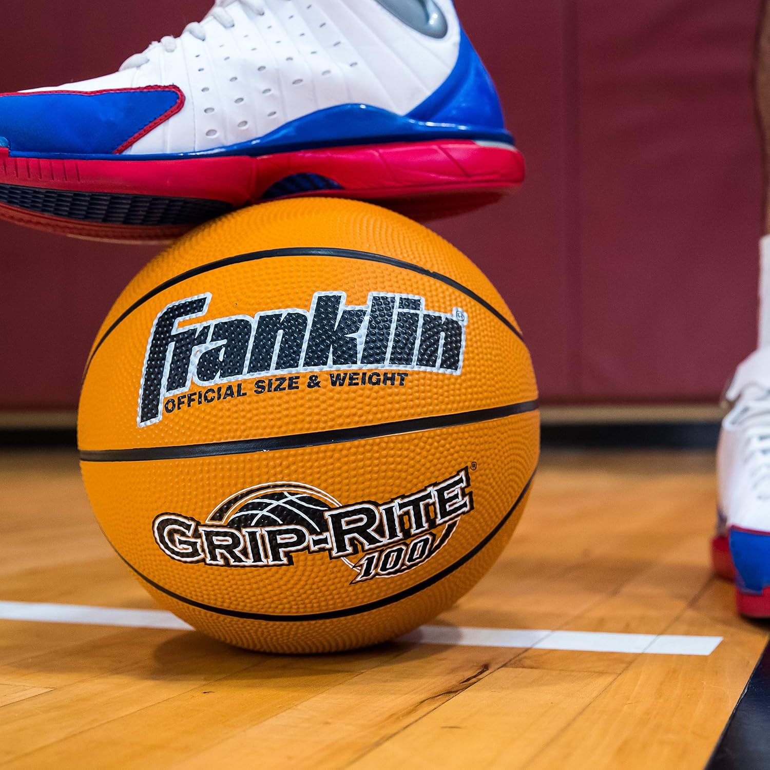 Franklin Sports Grip-Rite 100 Rubber Basketball (Size 7) : Sports & Outdoors