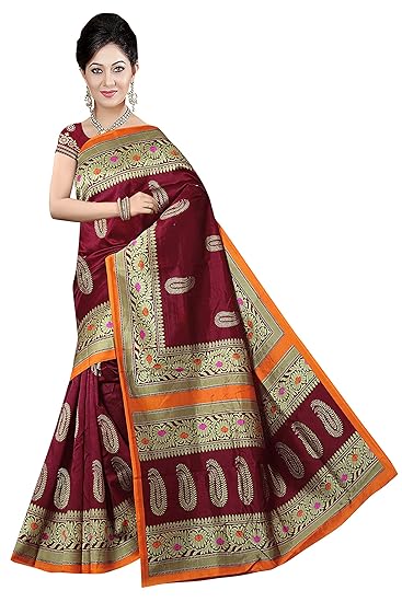 Winza Designer Womens Silk Saree with Blouse (ART-01)