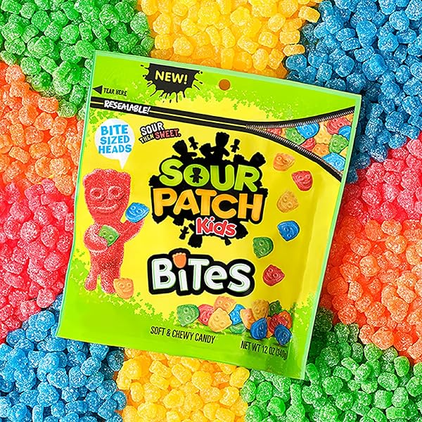 SOUR PATCH KIDS BITES SOFT & CHEWY CANDY, 12 OZ