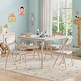 GarveeHome 5-Piece Kids Folding Table and Chairs