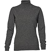 Cashmere Boutique 100% Pure Cashmere Turtleneck Sweater Women - Pullover, Slim Fit, Soft and Warm Long Sleeve Sweater