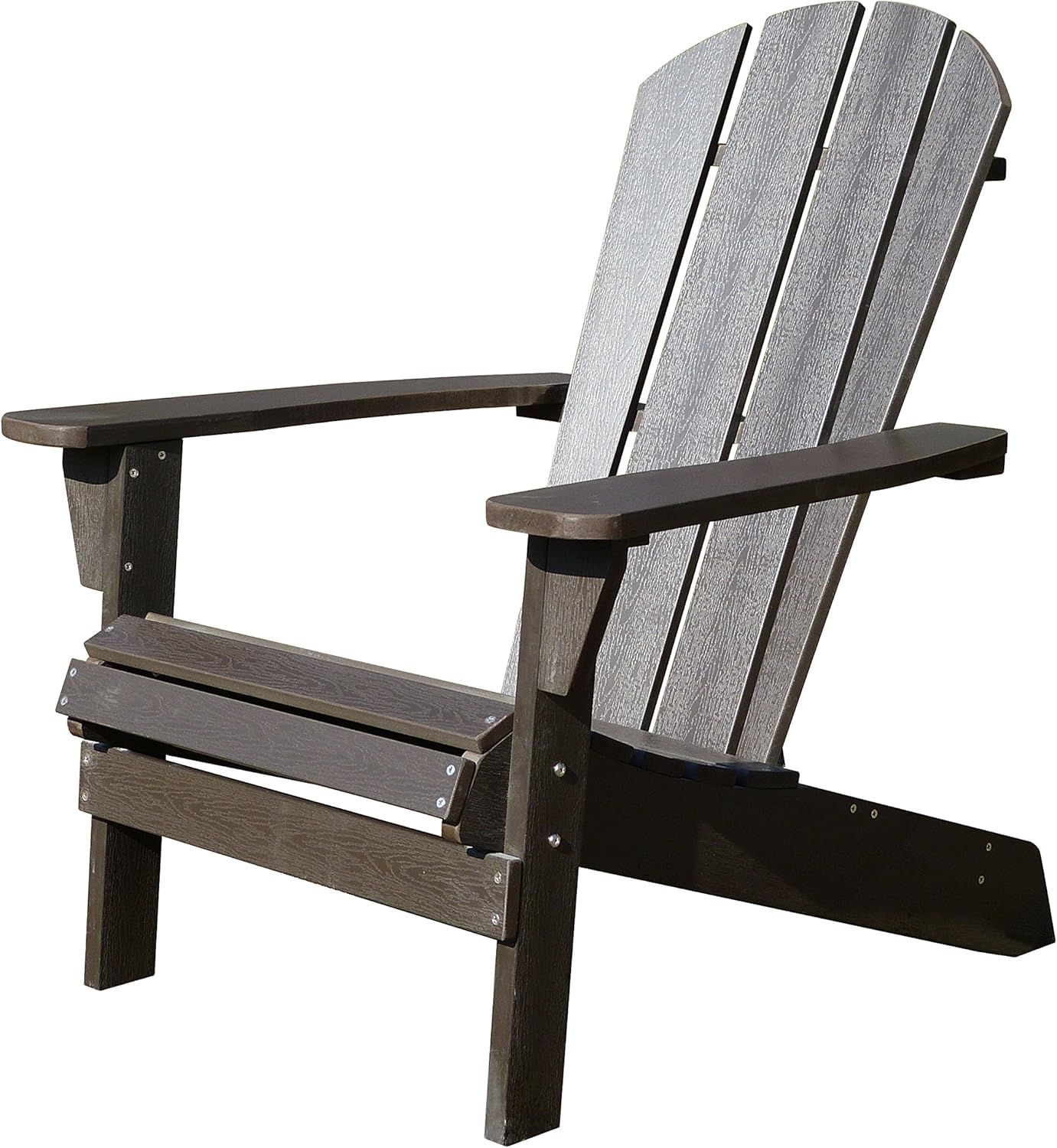 Northbeam Faux Wood Foldable Relaxed Adirondack Chair, Outdoor, Garden, Lawn, Deck Chair, Espresso : Garden & Outdoor