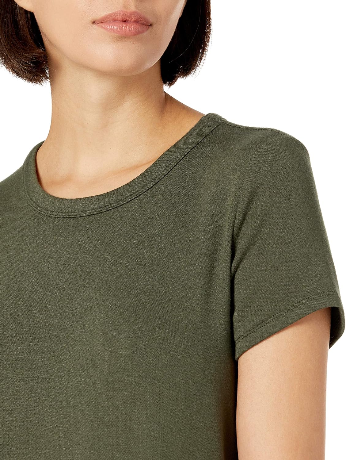  Brand - Daily Ritual Women's Supersoft Terry Short-Sleeve Shirt with Shirttail Hem: Clothing