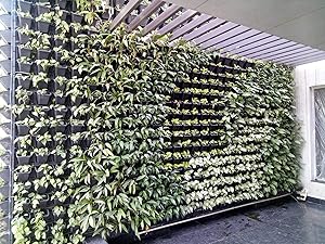Planters Vertical Garden Green Panel 3 Frames + 9 Pots