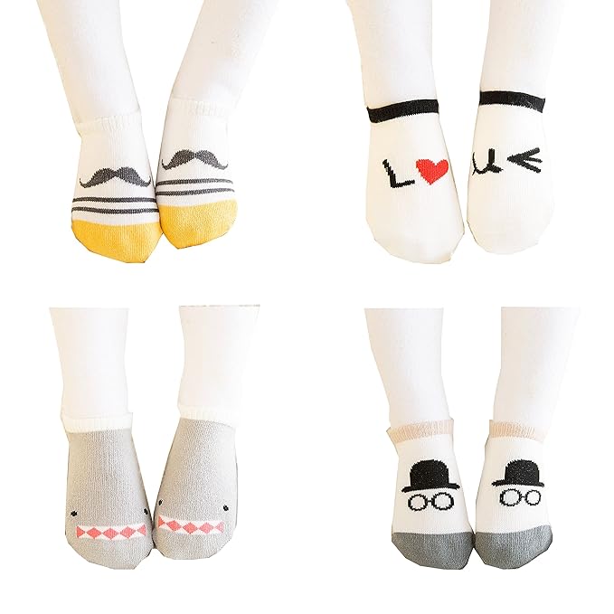 Amazon スニーカーソックス 4足セット ベビー キッズ 靴下 滑り止め
