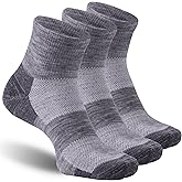 RZTT 3 Pairs 90% Merino Wool Socks for Men Women, Soft Thin Breathable Ankle Socks for Athletic Running Hiking Cycling