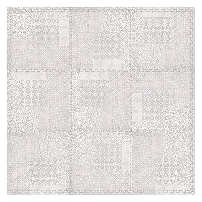 Myrkyt&ouml;n eritt&auml;in paksu 9 Pala Lasten leikkimatto - 72 x 72 tuumaa Mukava tyyny Khaki -vaahtolattiapulmamatto lapsille ja taaperoille, joissa on 24 x 24 tuuman laatat