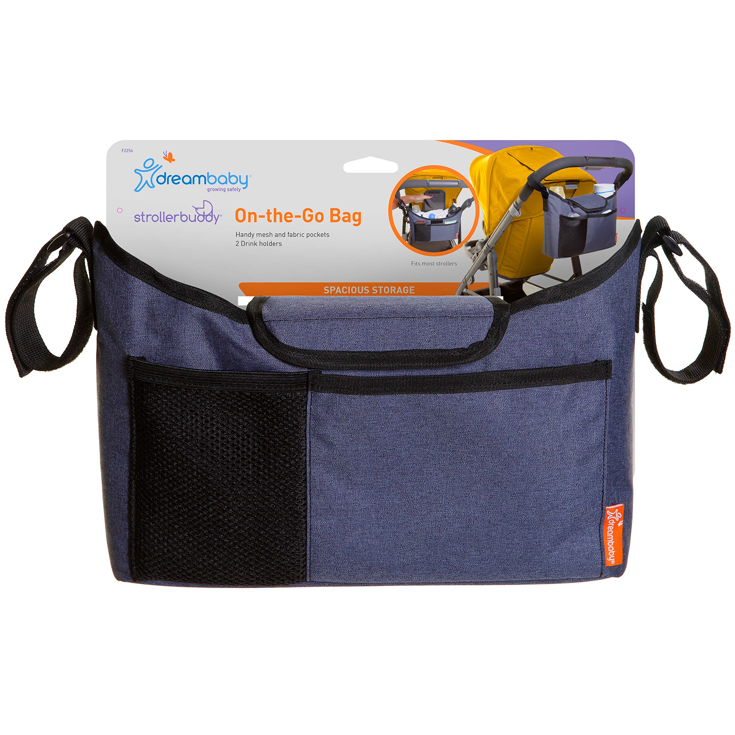 Dreambaby Strollerbuddy On-The-Go Stroller/Pram Bag, Blue Denim