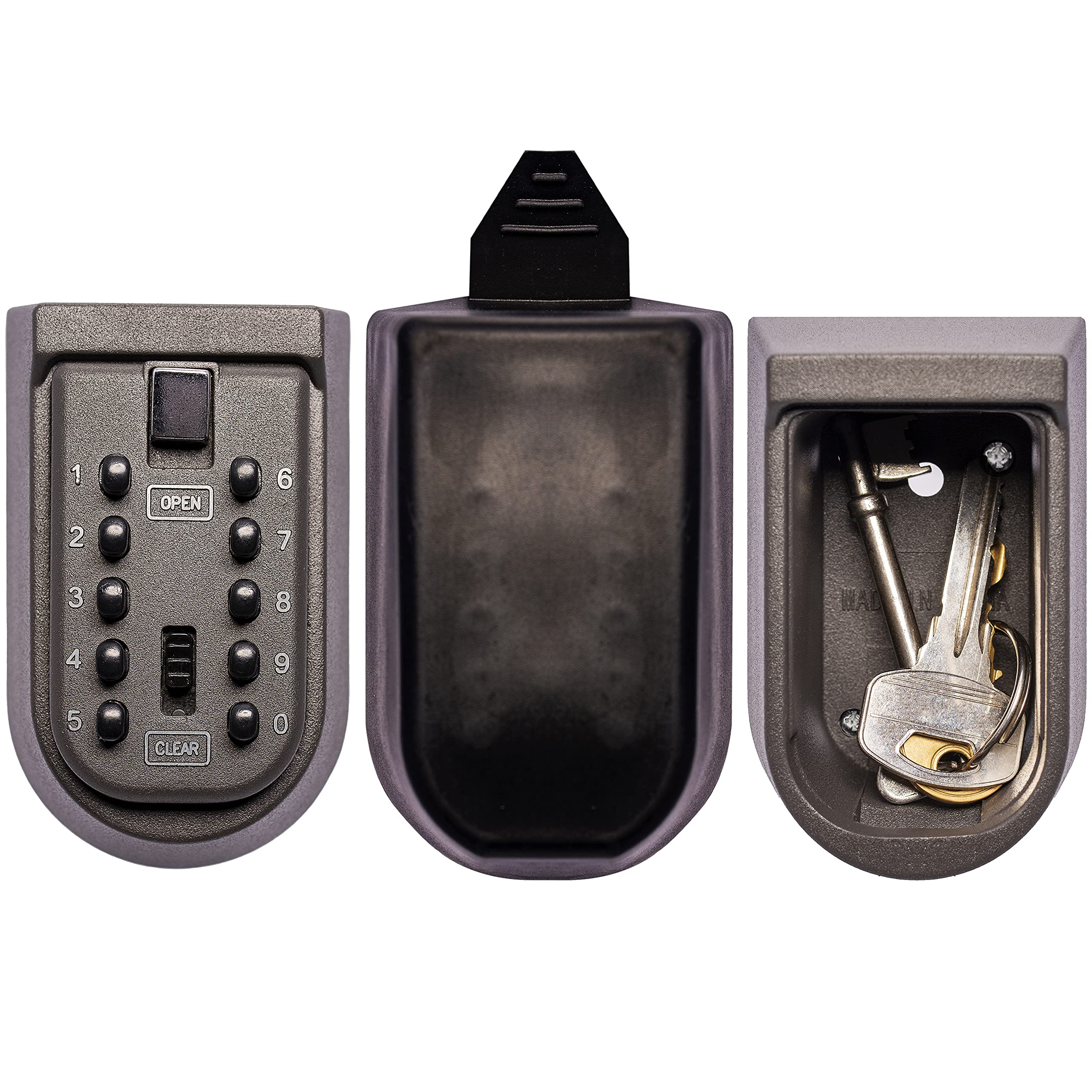 UK Security Supplies - Push Button Wall Mounted Key Safe - Outdoor Key Lock Box - 3 to 10 Digit Code Length - Easy Code Change - Keysafe - Key Holders for the home