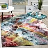 SAFAVIEH Galaxy Collection Area Rug - 6'7" x 9', Multi, Vibrant Abstract Design, Non-Shedding & Easy Care, Ideal for High Tra
