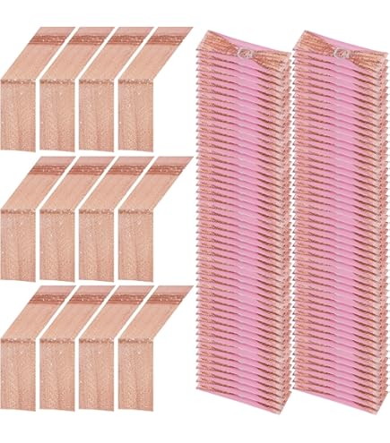 Juego De 54 Bandas De Lentejuelas Rojas Para Sillas Y Caminos De Mesa - Decoración Para Fiestas Y Bodas