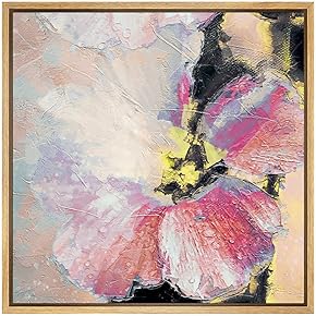 SIGNWIN Framed Canvas Wall Art Pink, White and...