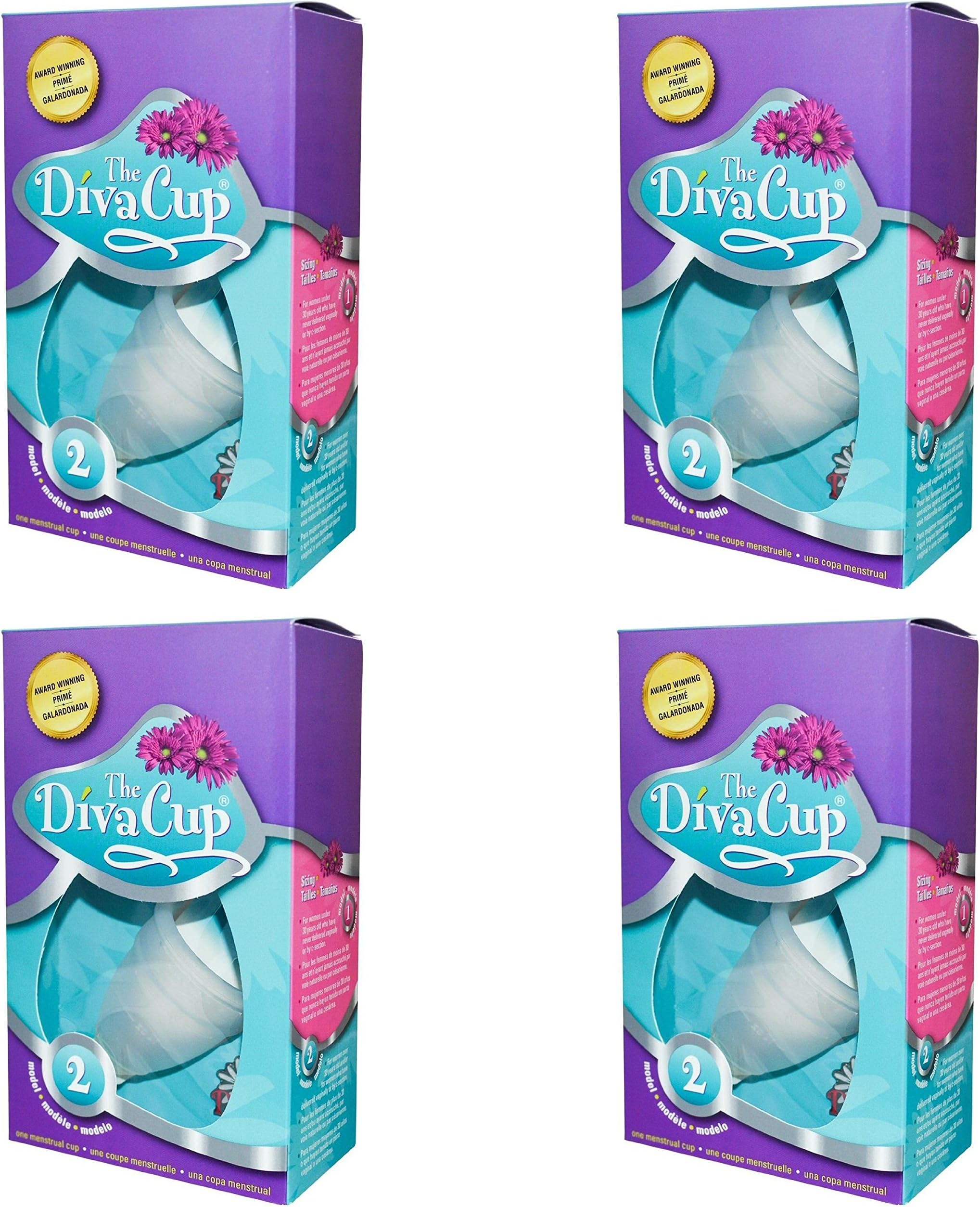 (4 Pack) - Diva Cup The Diva Cup - Model 2 | inleSingle | 4 Pack - Super Saver - Save Money