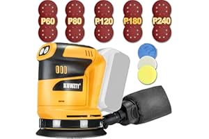 KUWZTY Random Orbit Sander for DEWALT 20v Battery, 5-Inch Variable Speed Orbital Hand Sander with Dust Collector for Sanding and Polishing (Tool Only,No Battery)