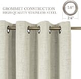 CUCRAF 100% Blackout Curtains 52 x 90 Inch Eyelet Panels Beige 2 Pack view 3