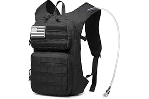 wotony Hydration Backpack with Water Bladder for Hiking Tactical Hydration Pack for Men Women Molle Water Backpack for Hiking