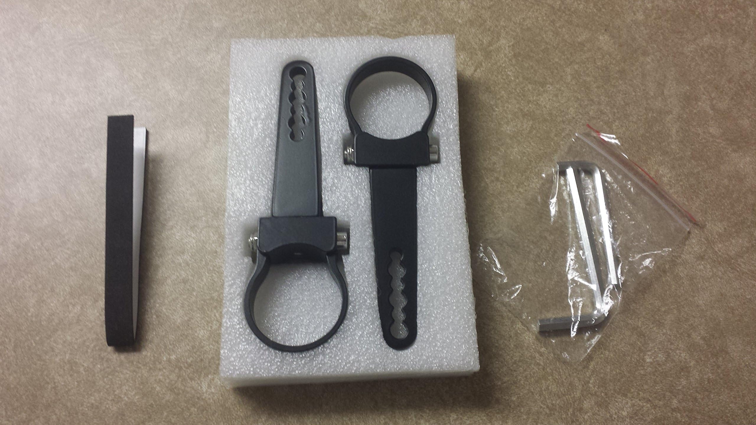 Wd Electronics Kymco Aluminum 1.75" Inch Roll Bar Bull Bar LED Light Bar Mount Adjustable Degrees - Pair of 1 3/4" Brackets