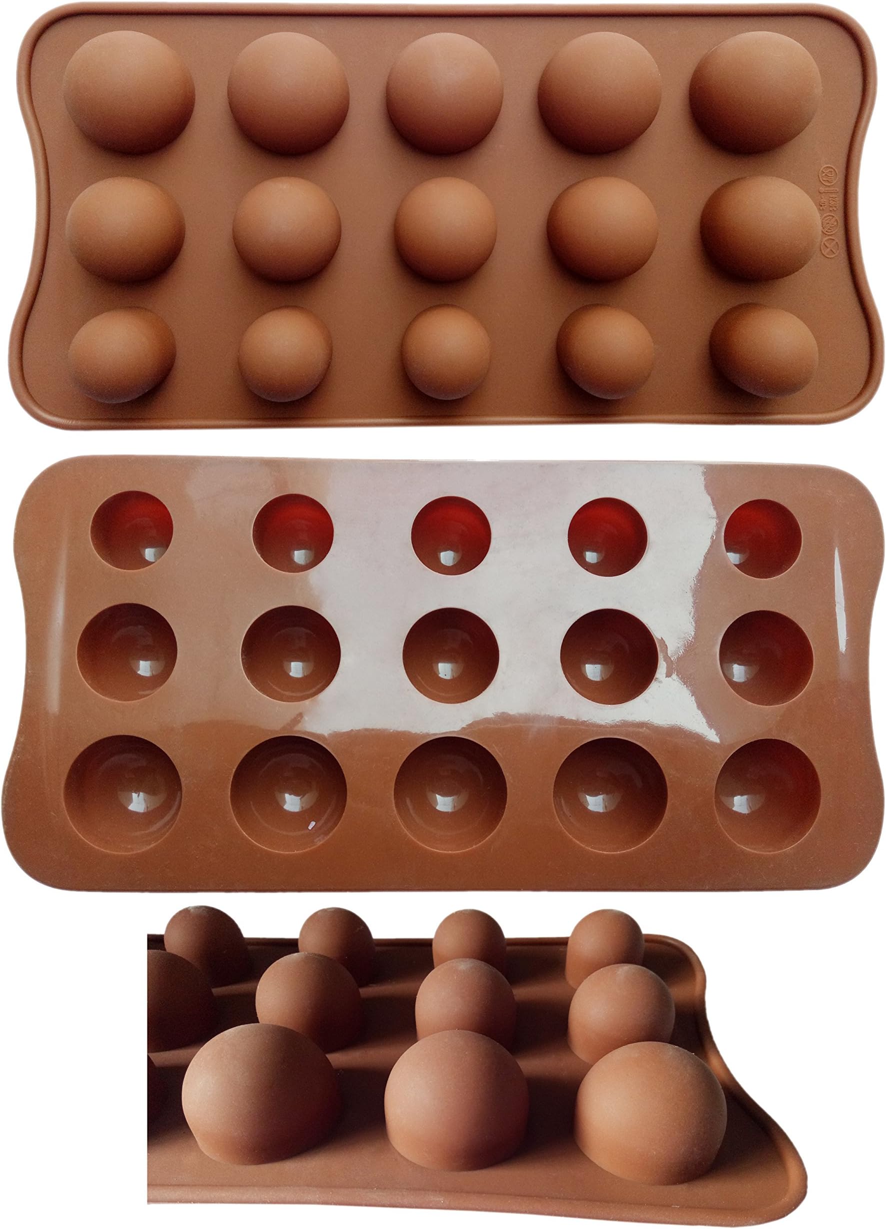 ADS Silicone Chocolate Mold - Dome Top Truffle - 15 Cavities - 3 Sizes