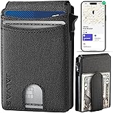 Smart Wallet For Men With Tracker, Minimalist Trackable Wallet for Men with RFID Blocking, Slim Wallet Compatible with Apple Find My (iOS Only), No Need for AirTag, Not For Android, Gift For Men.