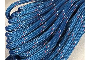BLUE OX ROPE Yacht Braid Premium Polyester Rope 1/2 inch, Blue (150 feet)