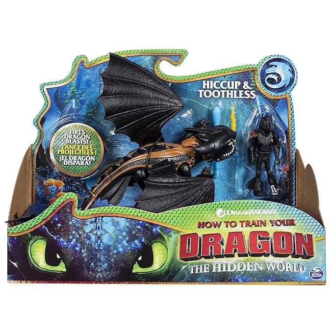 DreamWorks Dragons Toothless and Hiccup, Armored Viking Figure Amazon