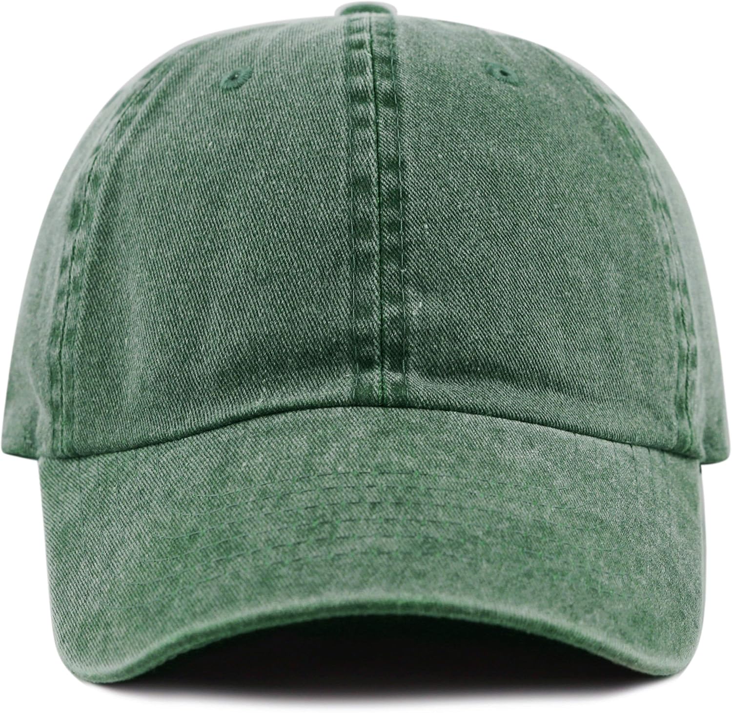 The Hat Depot 100% Cotton Pigment Dyed Low Profile Six Panel Cap Hat (Green) at  Men’s Clothing store