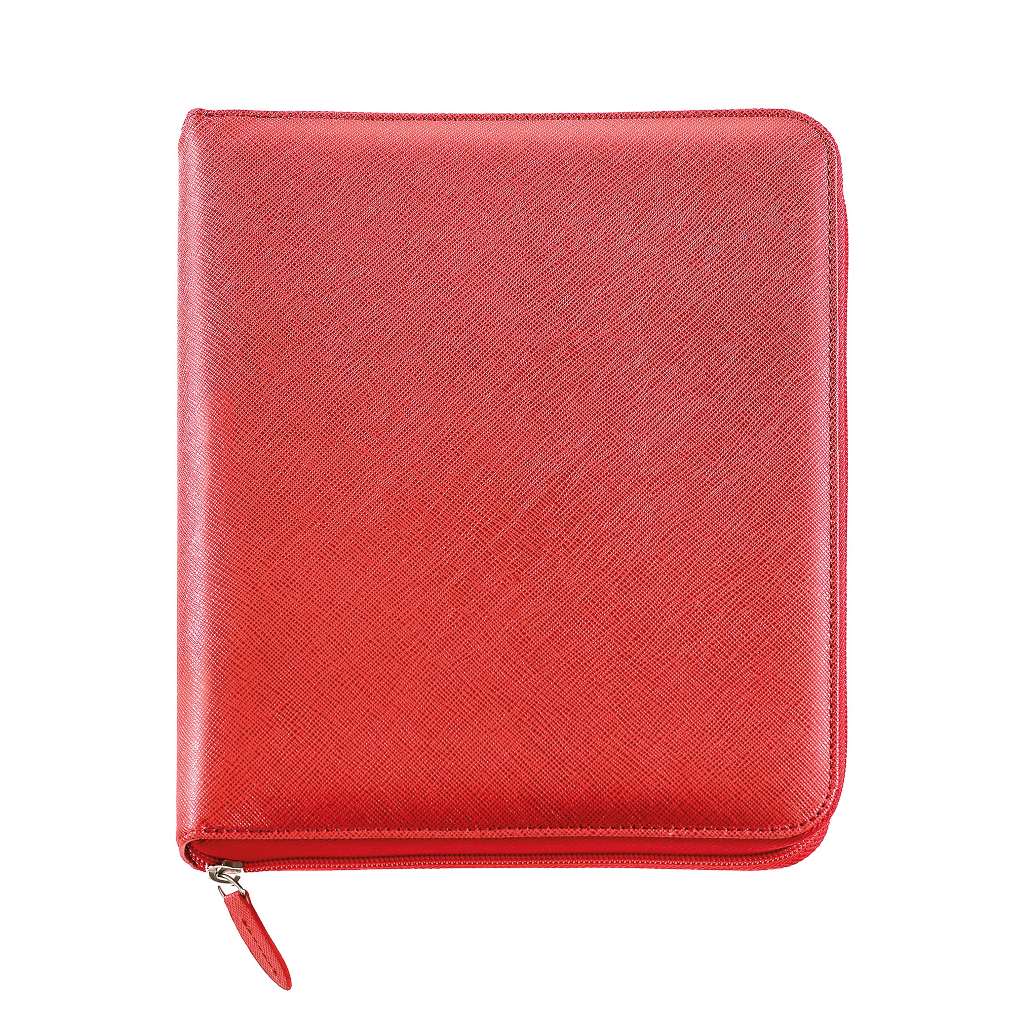 Miquelrius - 12 Month Ringbound Diary (January 2024 to December 2024), Day Page, Caddy Size 80 x 120 mm (Similar A7), Imitation Leather Finish - Red, Spanish