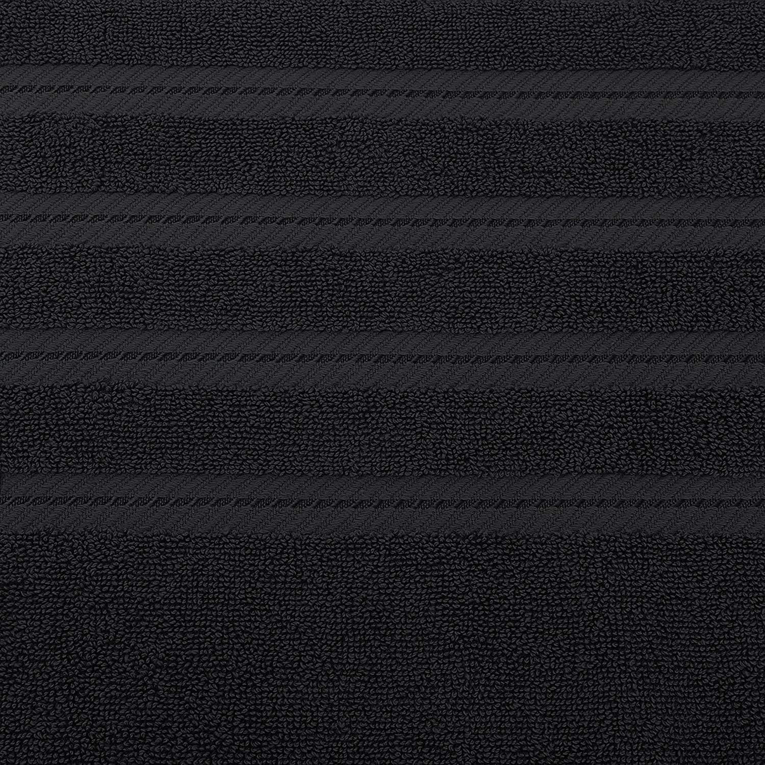 American Soft Linen 6-Piece 100% Turkish Genuine Cotton Premium & Luxury Towel Set for Bathroom & Kitchen, 2 Bath Towels, 2 Hand Towels & 2 Washcloths [Worth $72.95] - Black: Kitchen & Dining