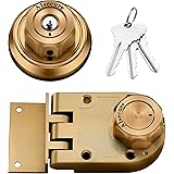 AIsecure Twist to Lock Jimmy Proof Deadbolt Lock Keyless with Unpickable Night Latch&Anti-Mislock Button,304 Stainless Steel 